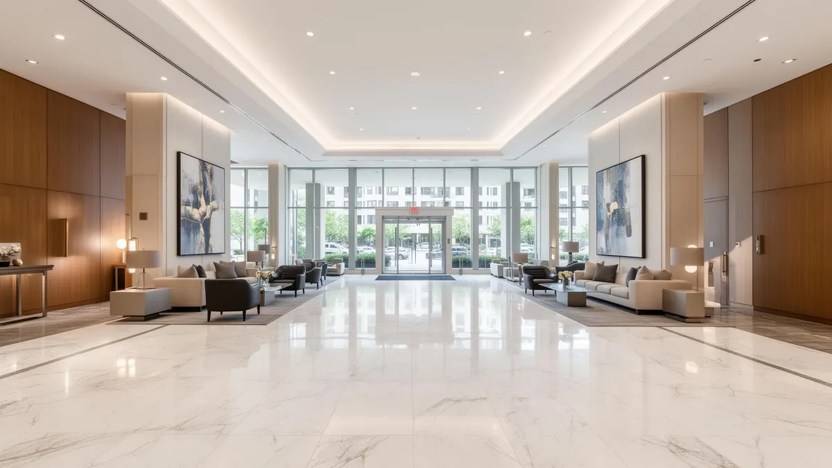 A hotel lobby