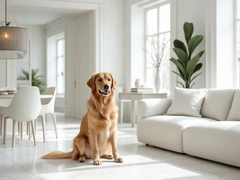 A golden retriever at home (sample image)